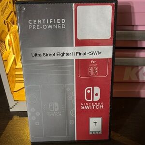 Nintendo Switch Ultra Street Fighter II Game Box - Red and Gray